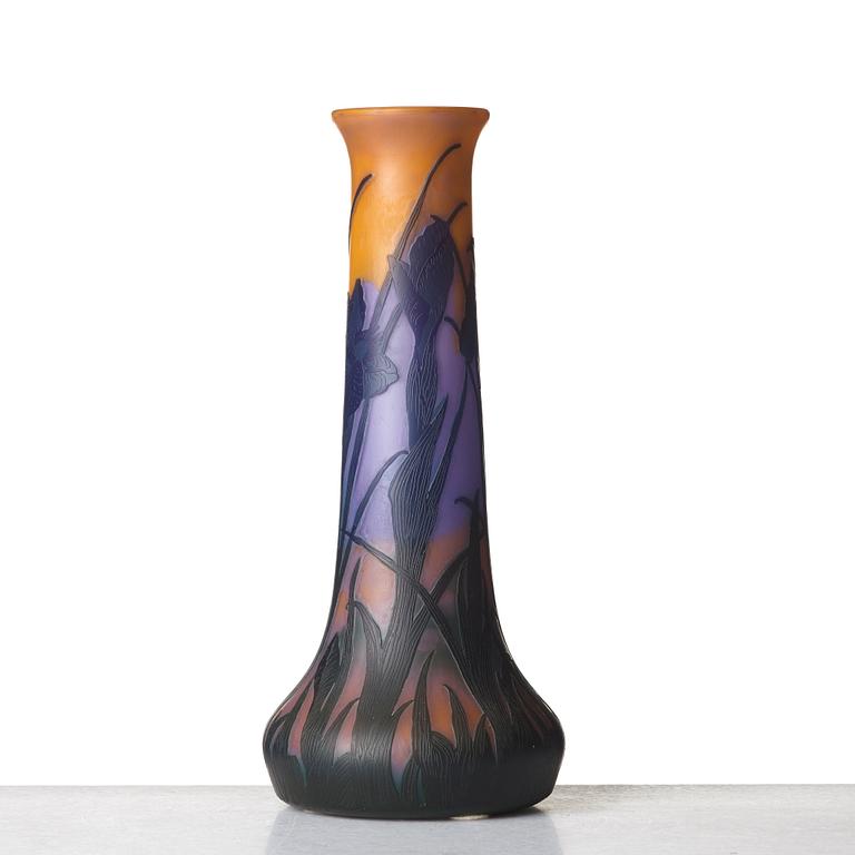 Fritz Blomqvist, an Art Nouveau cameo glass vase, Orrefors, ca 1915.