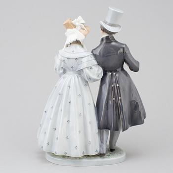 A Royal Copenhagen porcelain figurine, 'Victorian couples'.