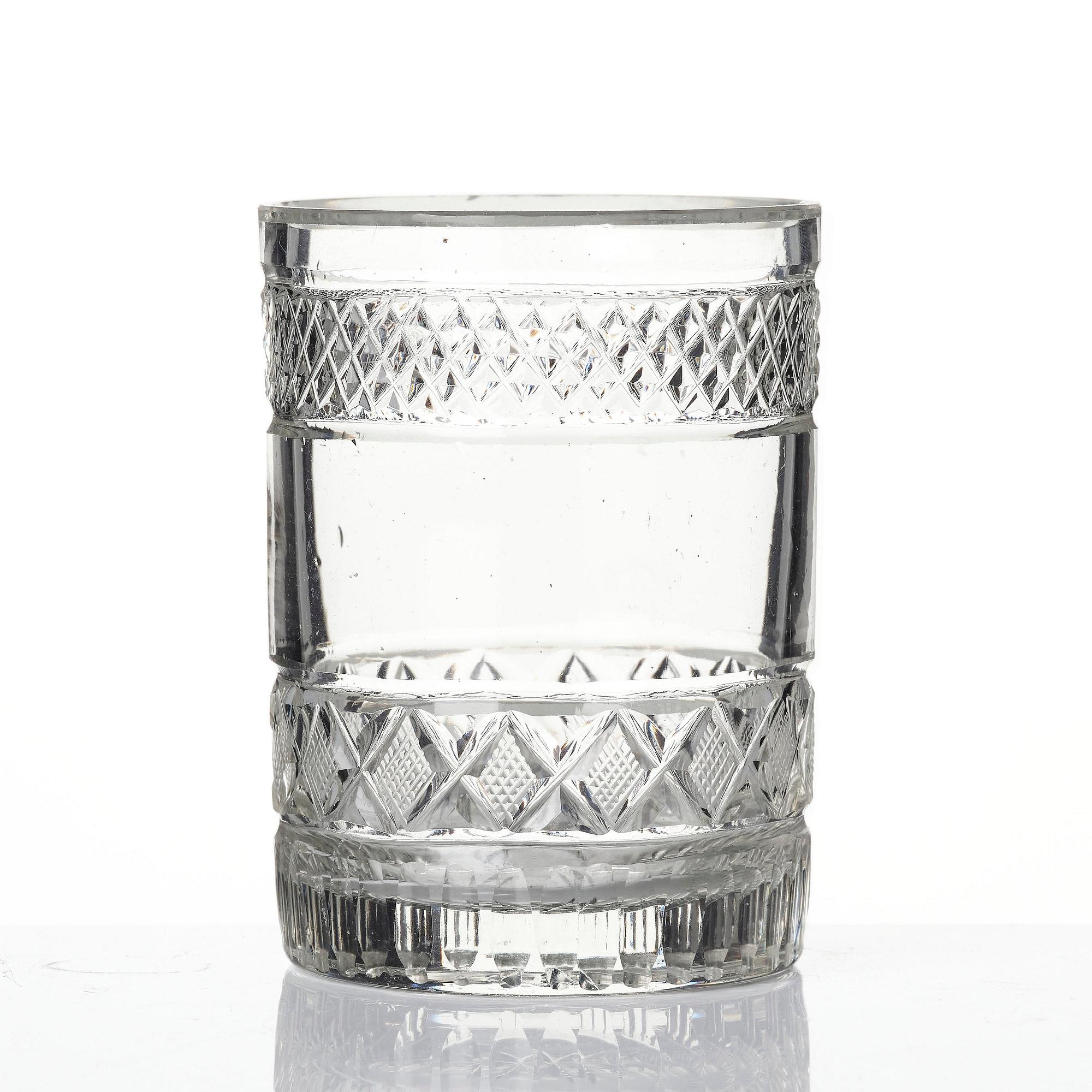 Seltzer glass, twelve pieces, Sweden, turn of the 20th century, Empire style.