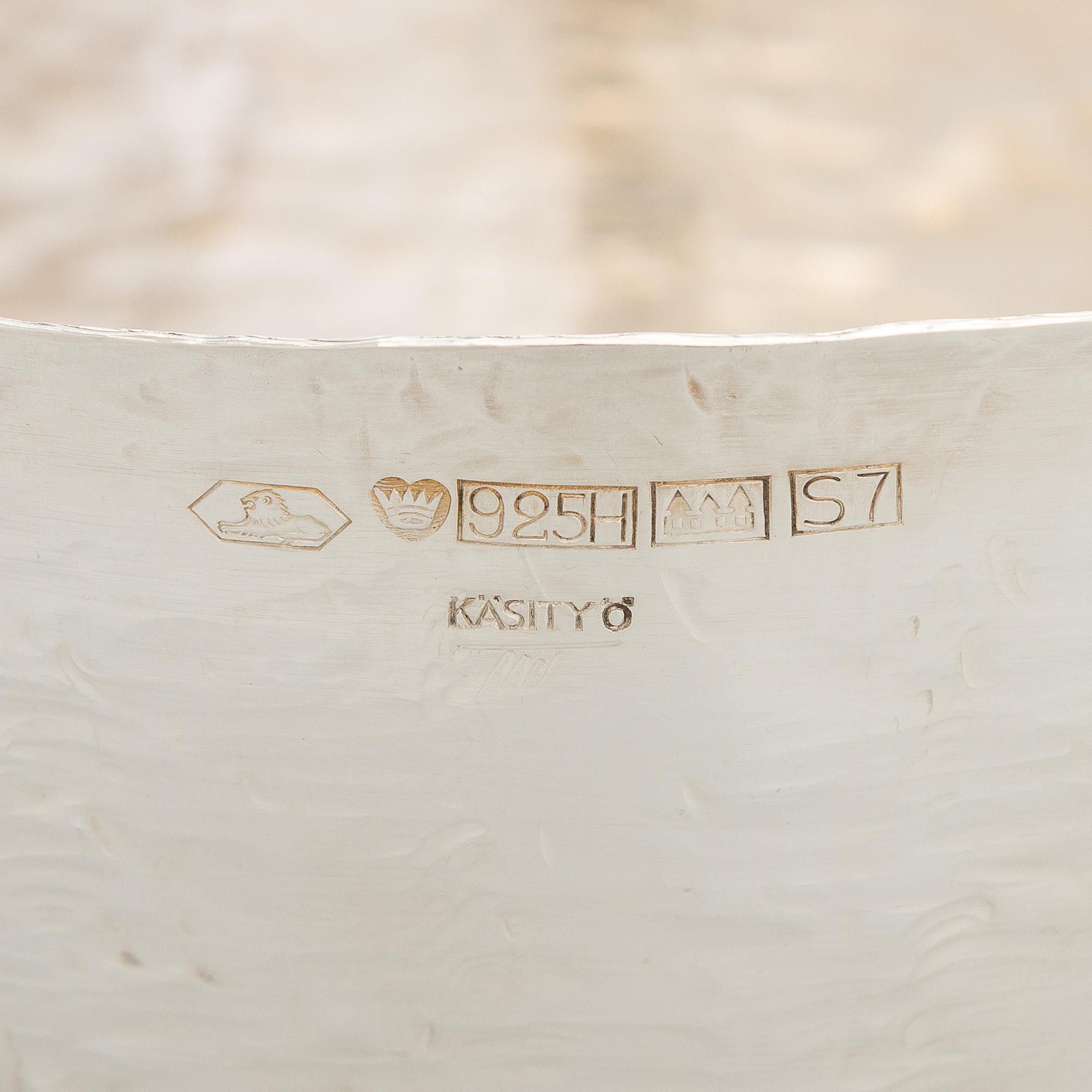 Tapio Wirkkala, A set of five silver bowls, Kultakeskus, Hämeenlinna 1970, 1971, 1978, 1979 and 2006.