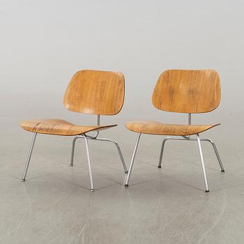 CHARLES & RAY EAMES - FÅTÖLJER, ett par, "LCM", 1900-talets andra hälft.