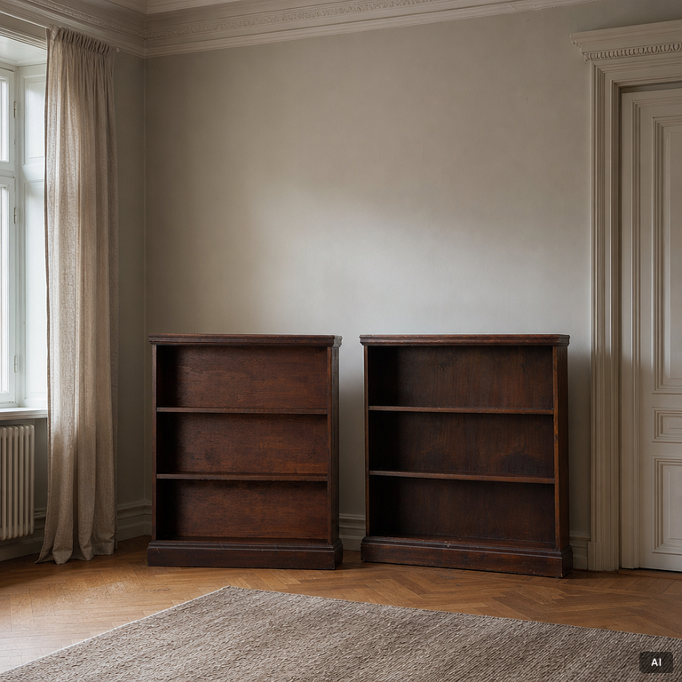 A pair of similar bookcases, first half of the 20th century.