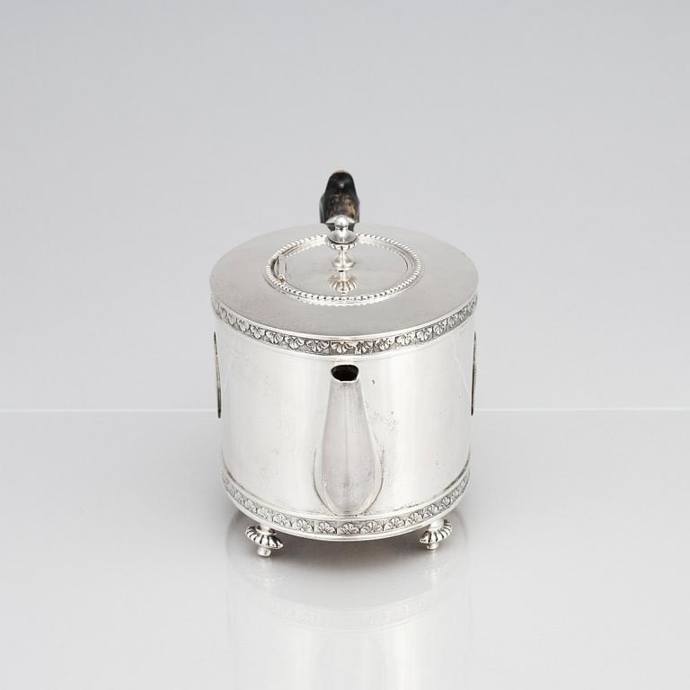 A Swedish late Gustavian silver tea-pot, mark of Johan Abraham Hallard (Hallardt), Stockholm 1794.