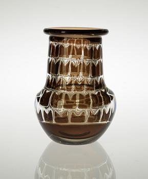 An Ingeborg Lundin 'ariel' glass vase, Orrefors 1964.