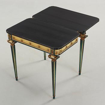 A Swedish Grace lacquered gaming table, 1920-30's.