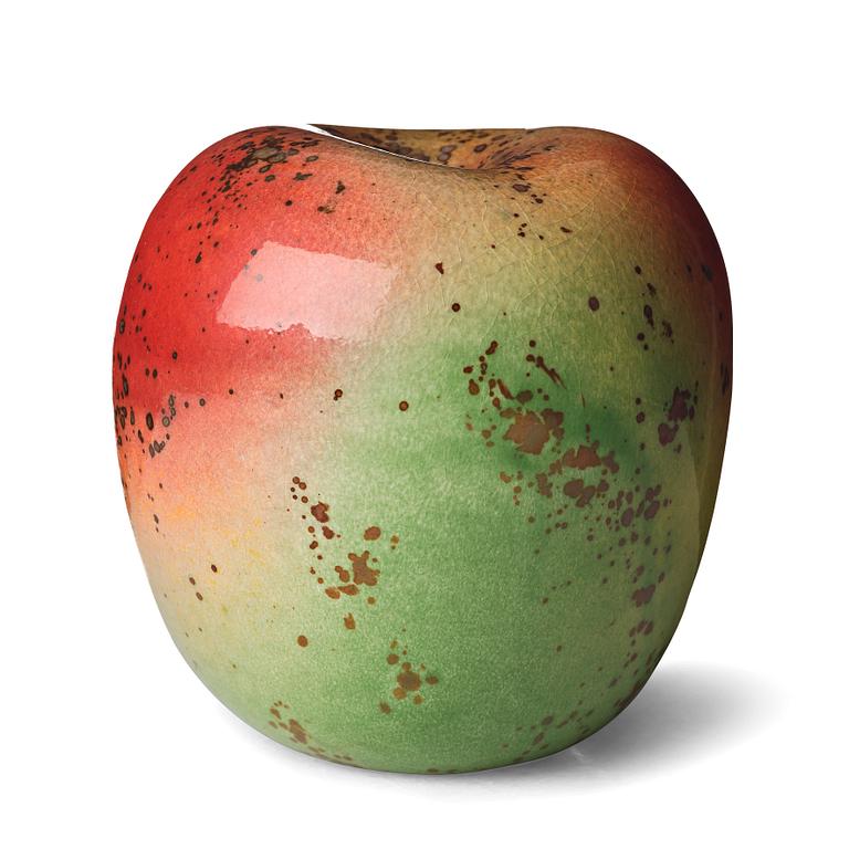 Hans Hedberg, a faience sculpture of an apple, Biot, France.