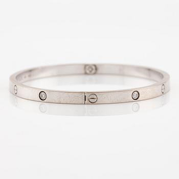 A Cartier bracelet "Love" in 18K white gold with round brilliant-cut diamonds, model small.