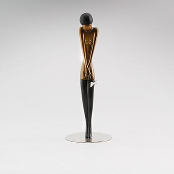 CARL HAGENAUER, skulptur, mässing, art déco, vitmetall och trä, WHW, Atelier Hagenauer, Wien, 1900-talets första hälft.