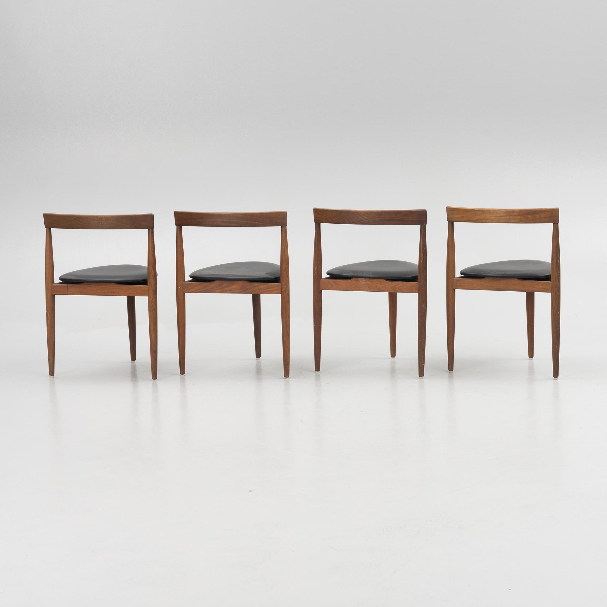 Hans Olsen, stolar, 4 st, "Roundette", Frem Røjle, Danmark, 1950/1960-tal.