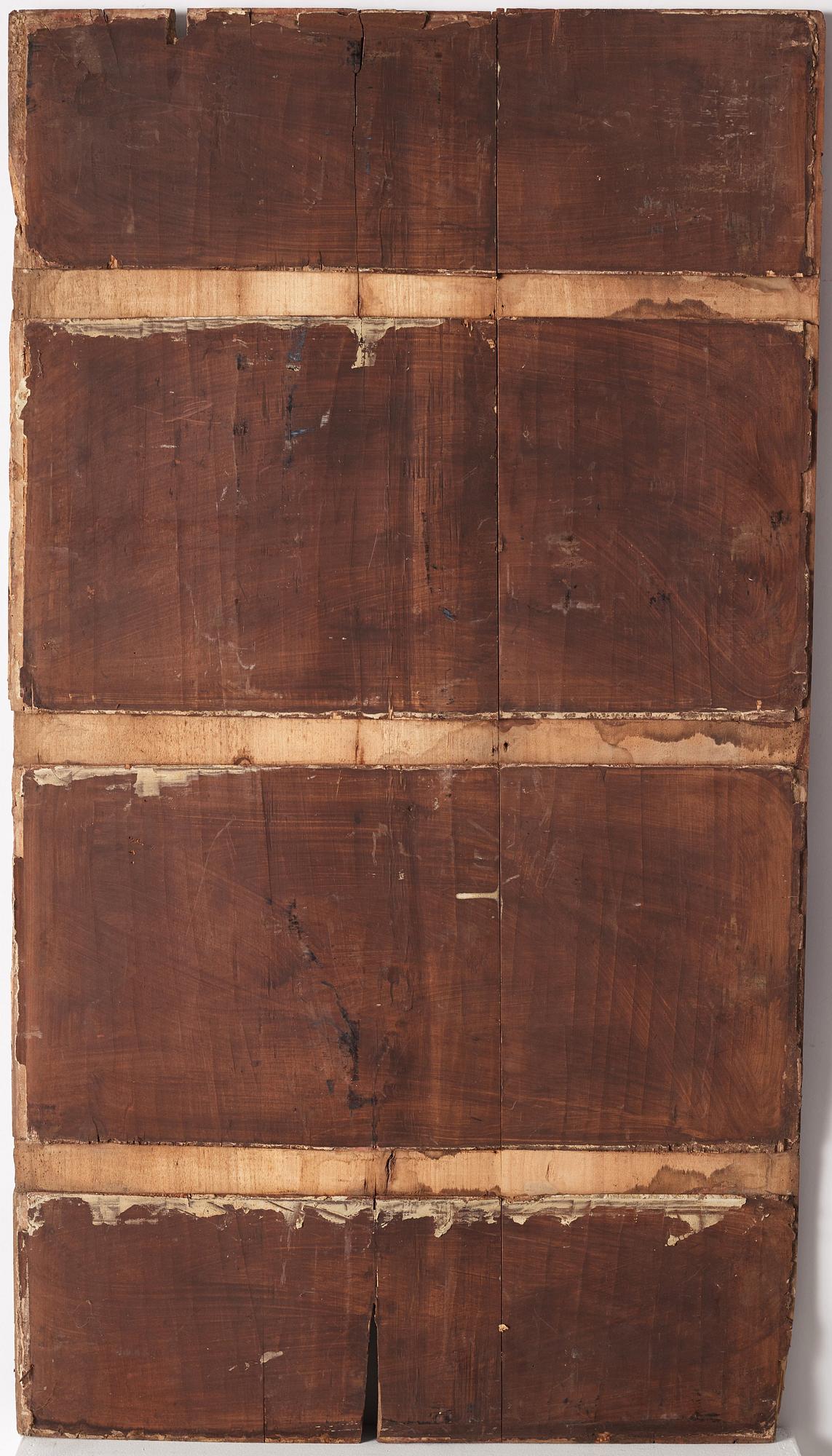A set of four Chinese hardwood panels, Qing dynasty (1664-1912).