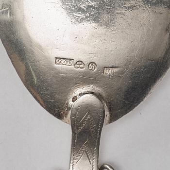 A Swedish 19th century silver spoon, mark of Johan Olof Degerman, Haparanda (1840-1887).