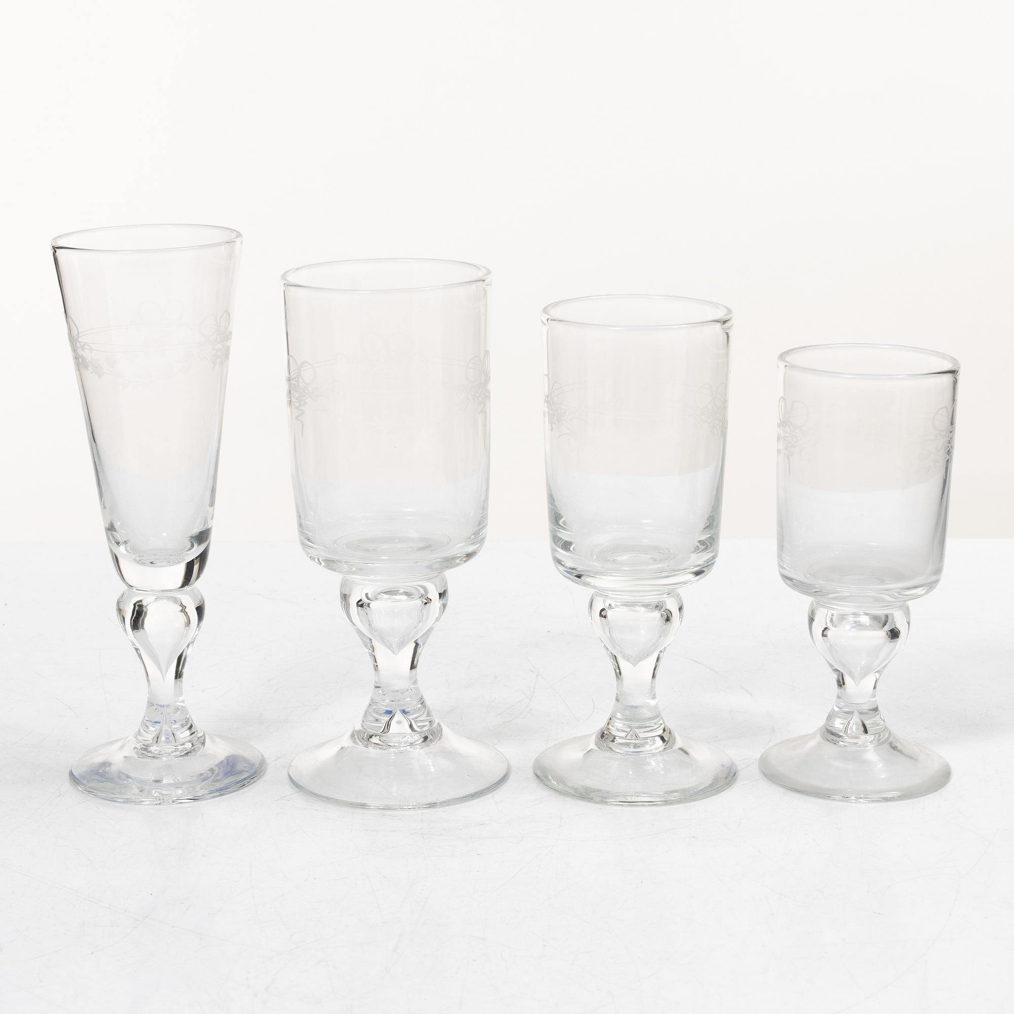 Reijmyre Glasbruk, a 20 piece "Antique" glass service.