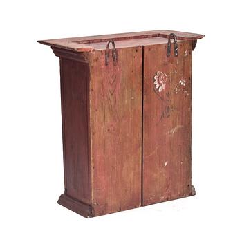 VÄGGSKÅP, allmoge. Monogram och daterat 1810.