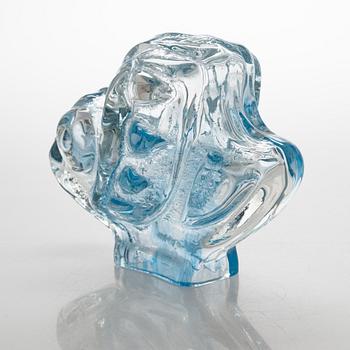 Helena Tynell, skulptur "Fågel" ur serien Noaks ark, signerad Helena Tynell Riihimäen Lasi Oy.