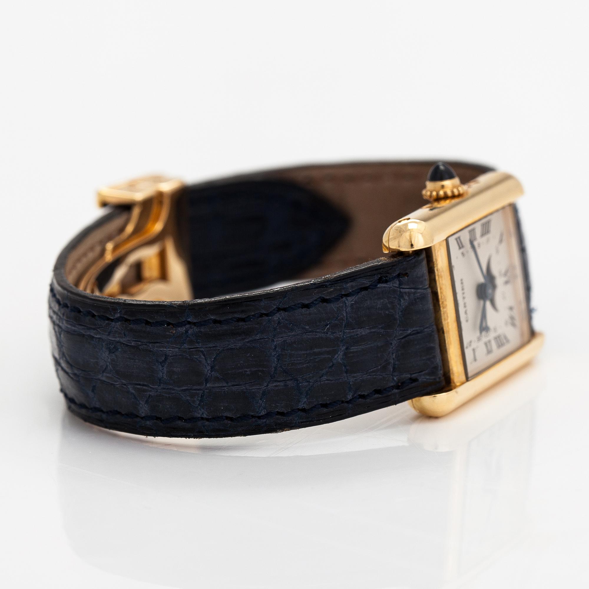 Cartier, Tank, Moonphase, wristwatch, 20 mm.