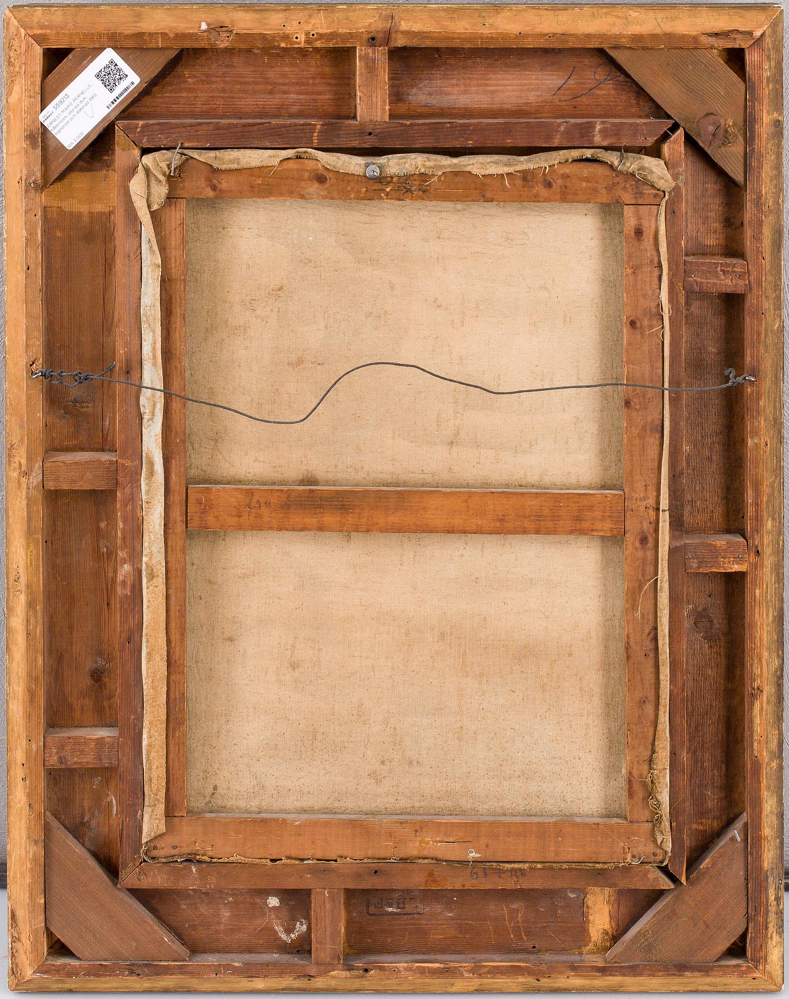 ERNEST MARIE PERNELLE, tillskriven, olja på duk, signerad och daterad 1913.