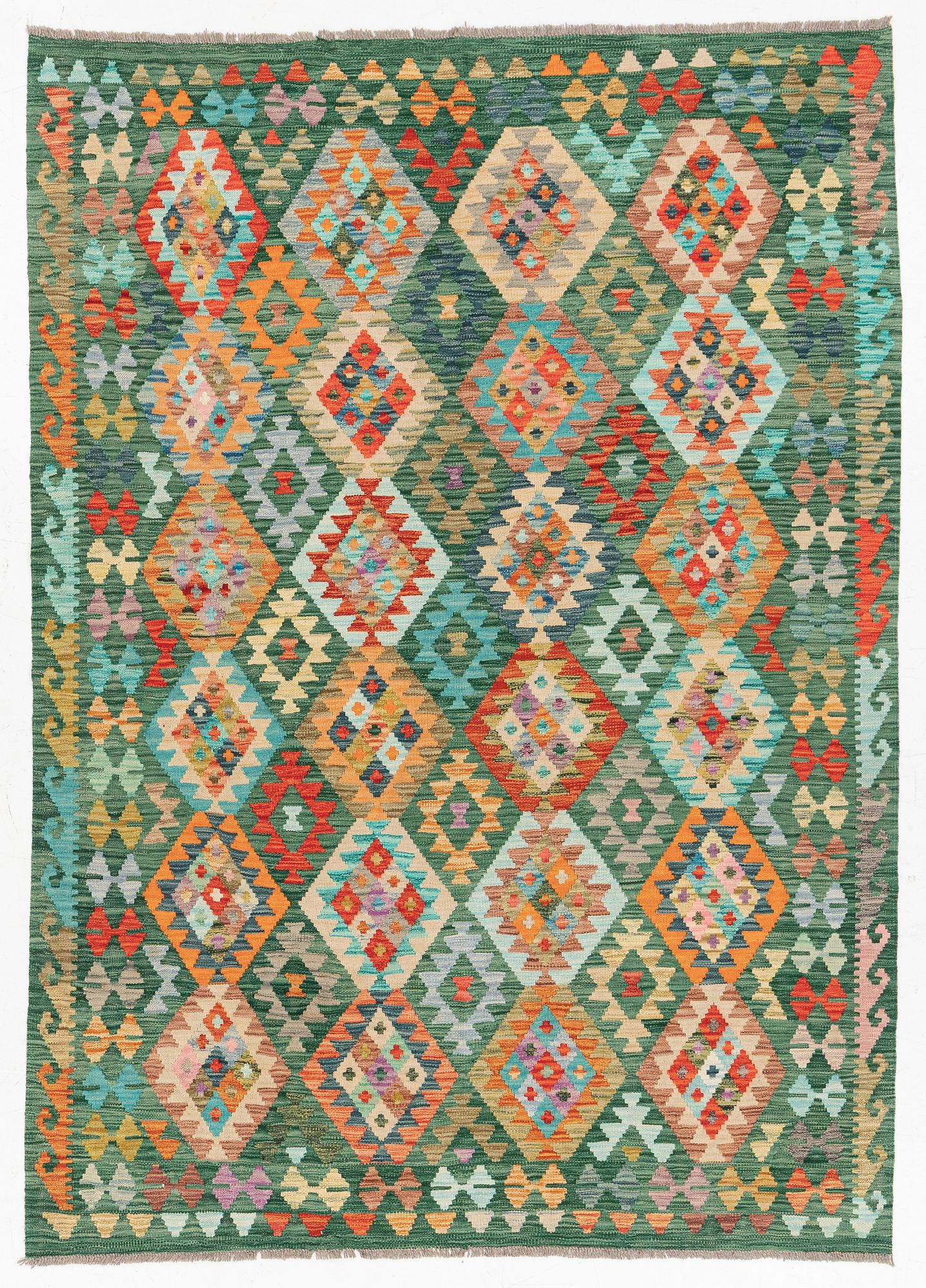 Kelim, modern, approx. 245 x 175 cm.