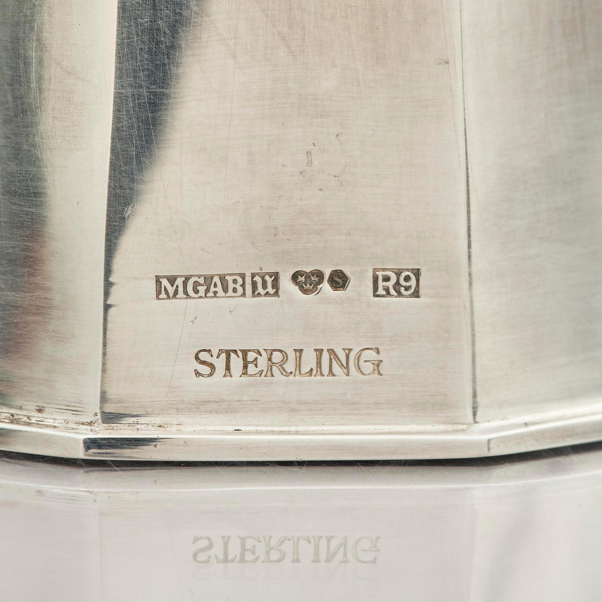 Markströms Guldsmeds Ab, a pair of sterling silver candlesticks, Uppsala, Sweden 1967.