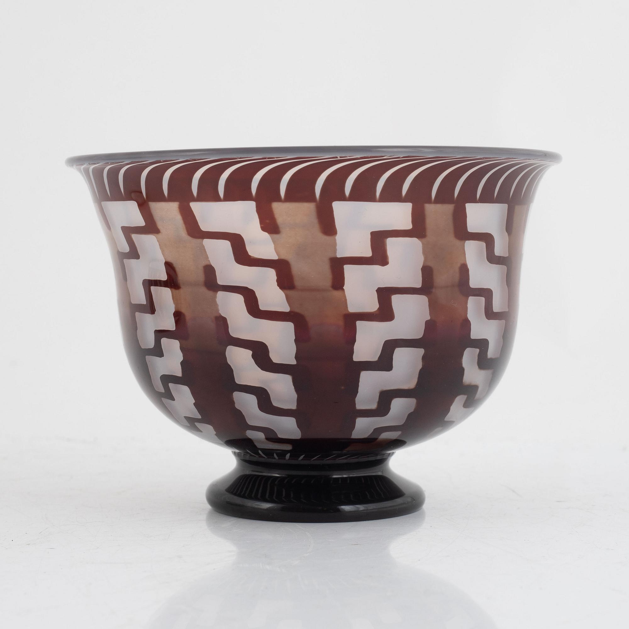 Eva Englund, skål, Orrefors 1988.