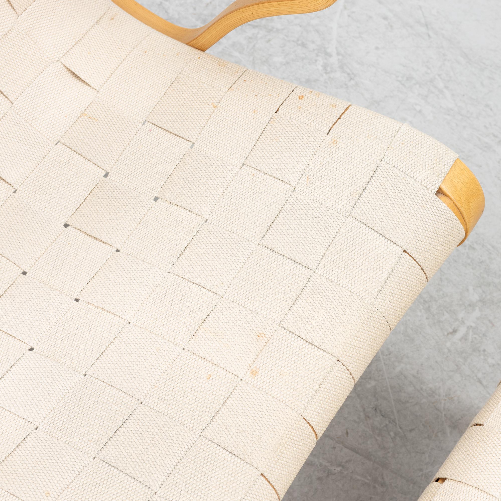 Bruno Mathsson, armchair and footstool, "Miranda", Bruno Mathsson International, Värnamo.