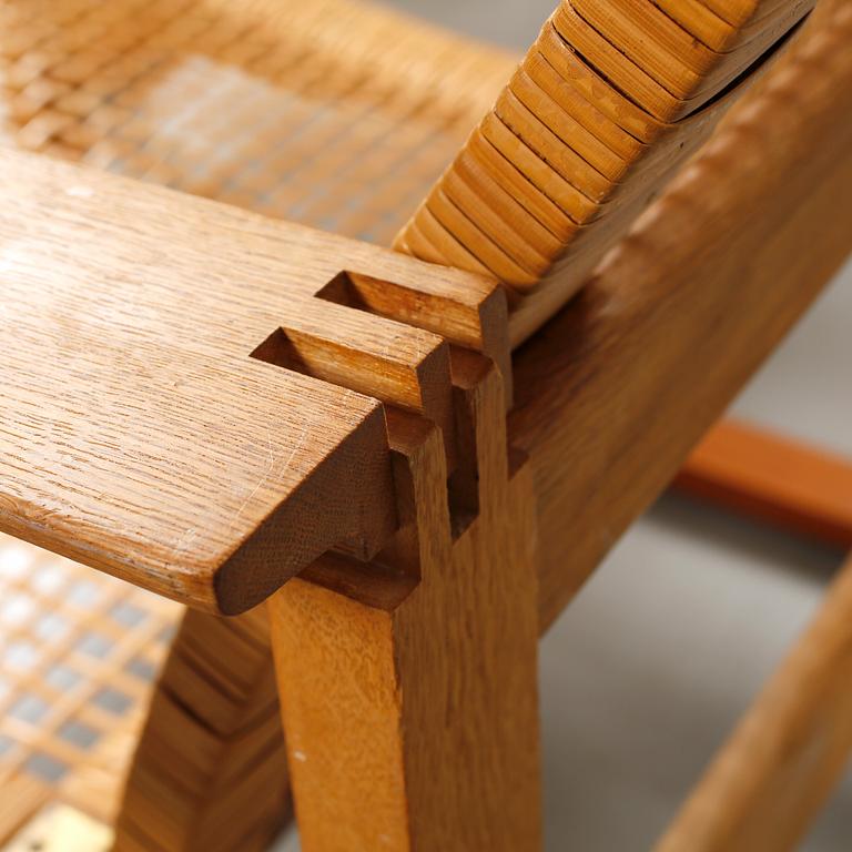 A pair of armchairs by Börge Mogensen for Frederica Furniture in Denmark, model launched in 1956.