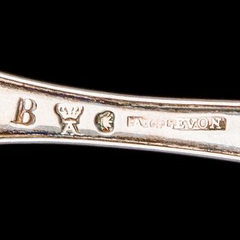 GAFFLAR, 11 st, silver, gammalsvensk modell, Finland 1800-talets början och första hälft. Vikt 654 g.