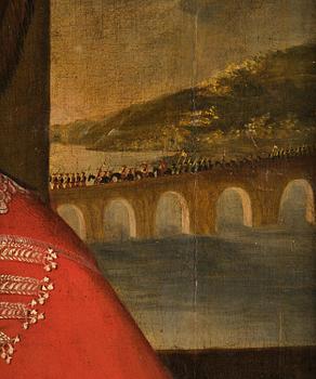 Matthäus Merian d.y, after, Gustav II Adolf (1594-1632) in Polish attire, 17th Cenrury.