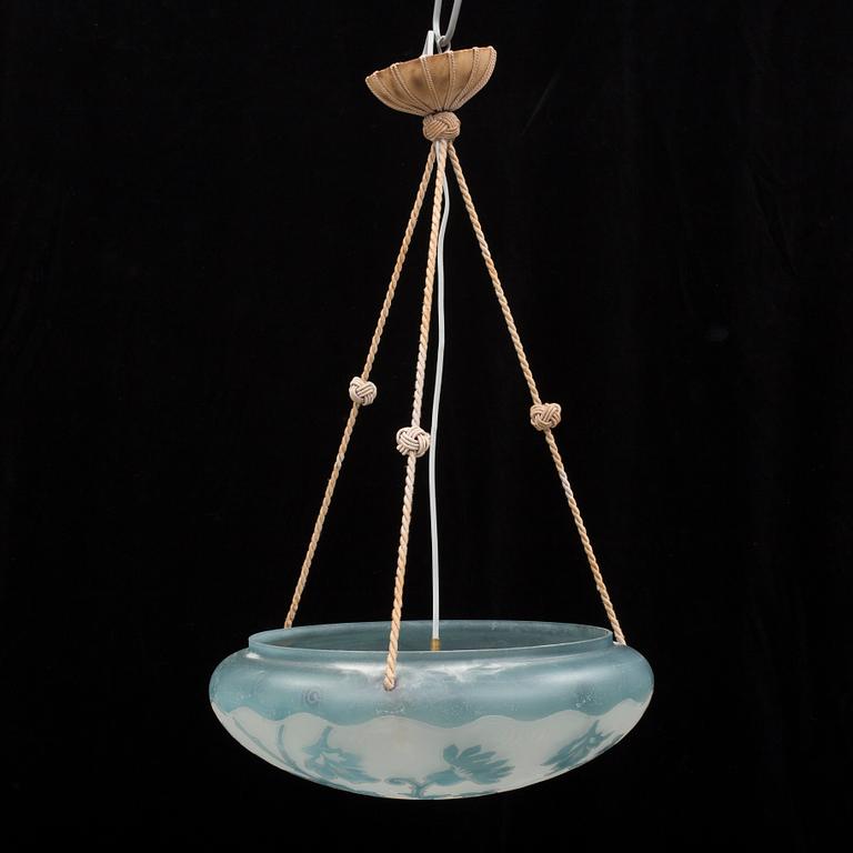 AMPEL, glas, 1910/20-tal. Höjd 67 cm.