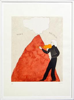 Ernesto Tatafiore, etching signed and numbered 12/60.