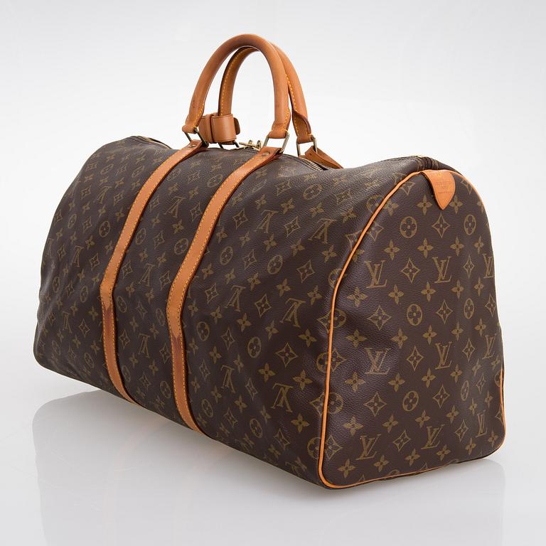 LOUIS VUITTON Monogram Keepall 55 Bag.