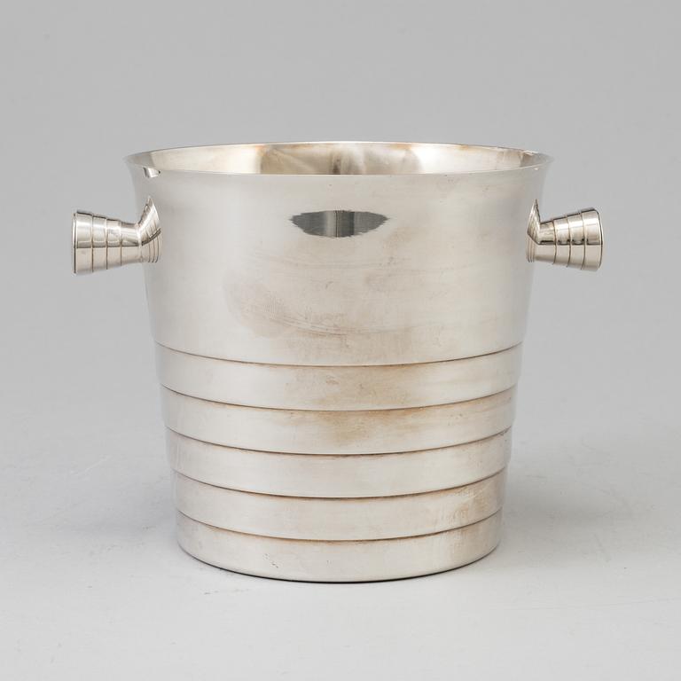 A silver plate wine cooler from Christofle.