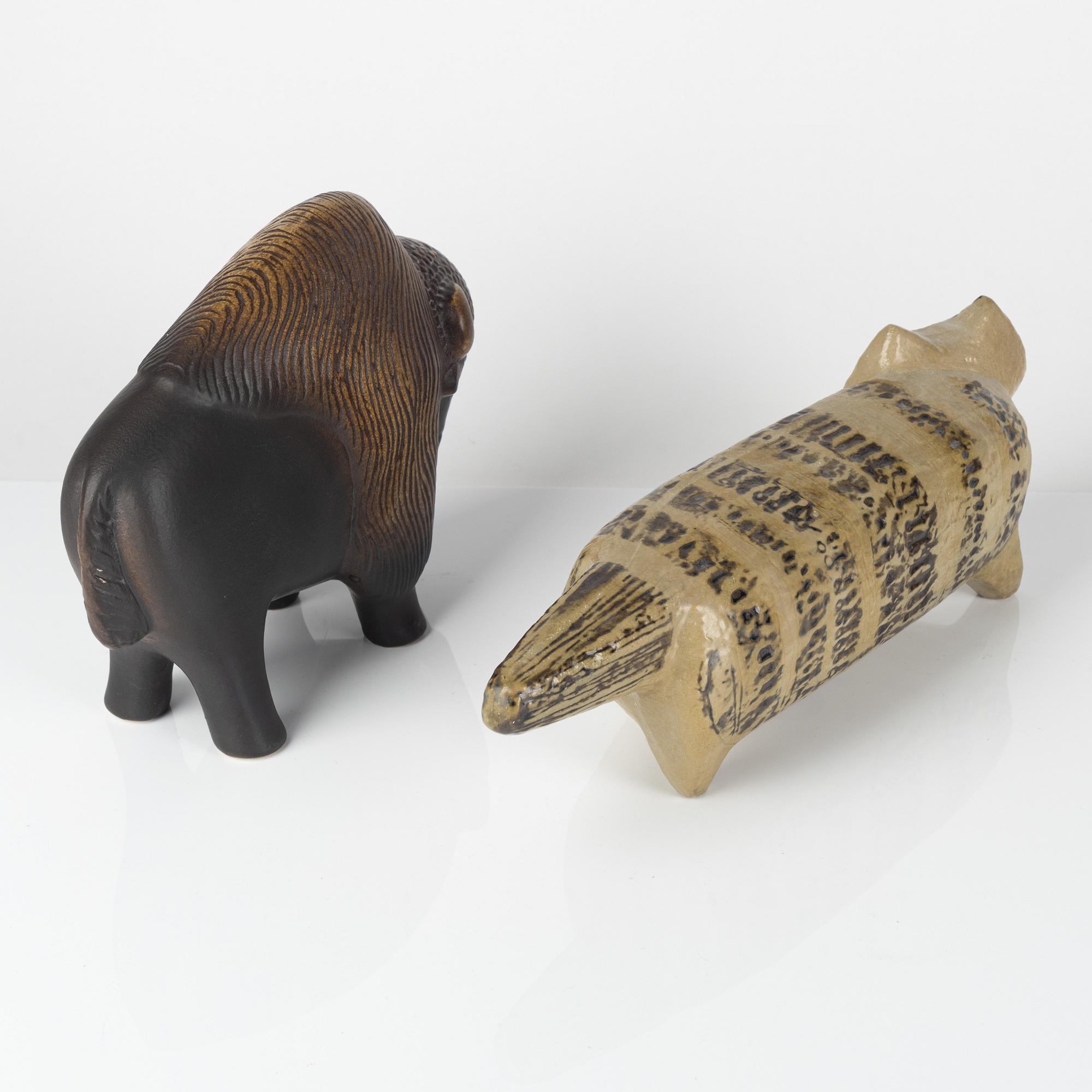 Lisa Larson, figuriner, 2 st, Gustavsberg.