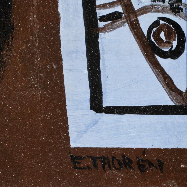 ESAIAS THORÉN, olja på pannå, sign.