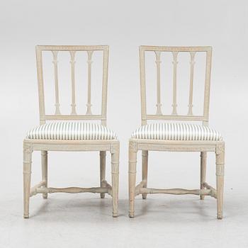 A pair of late Gustavian chairs by Erik Öhmark (master 1777-1813).