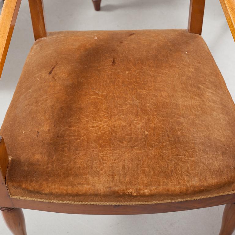 Six Finnish/Russian armchairs from the 19th century.
