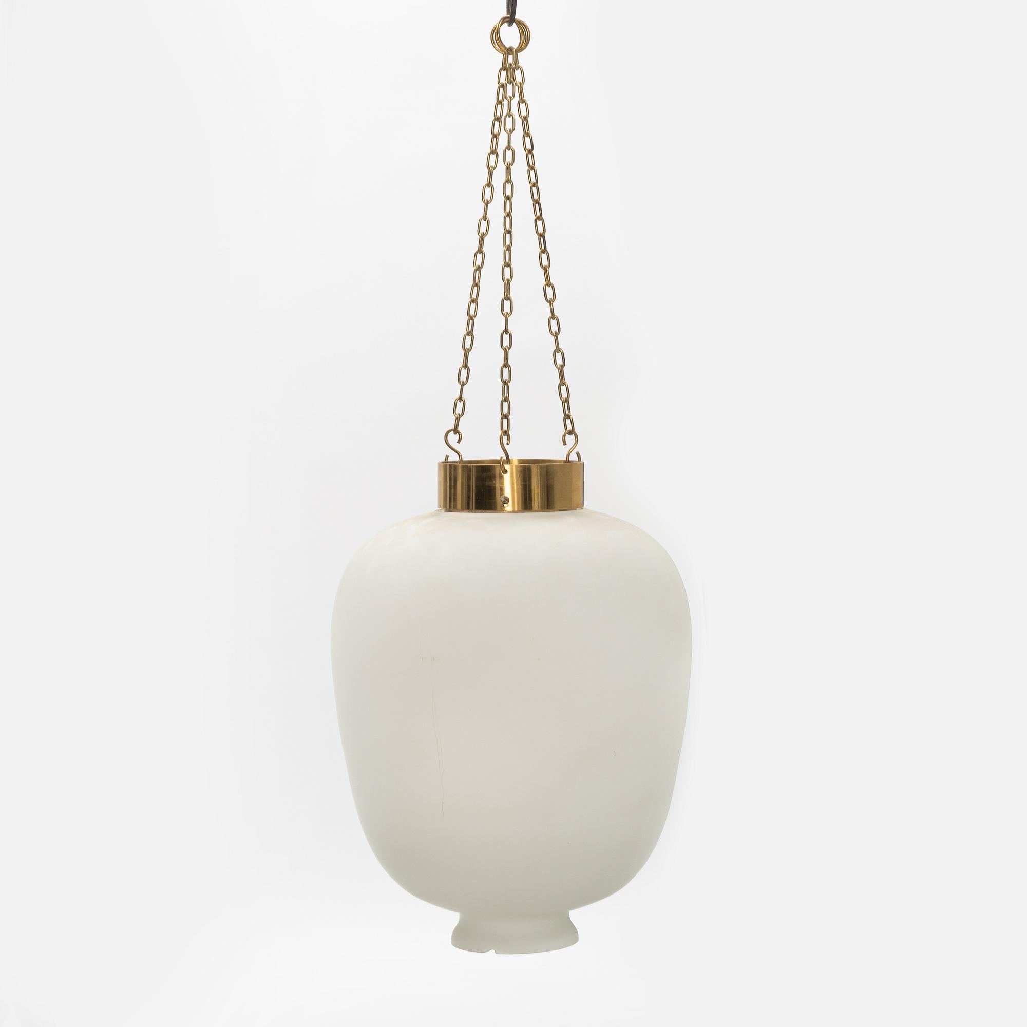 A glass ceiling light, second half of the 20th Century.