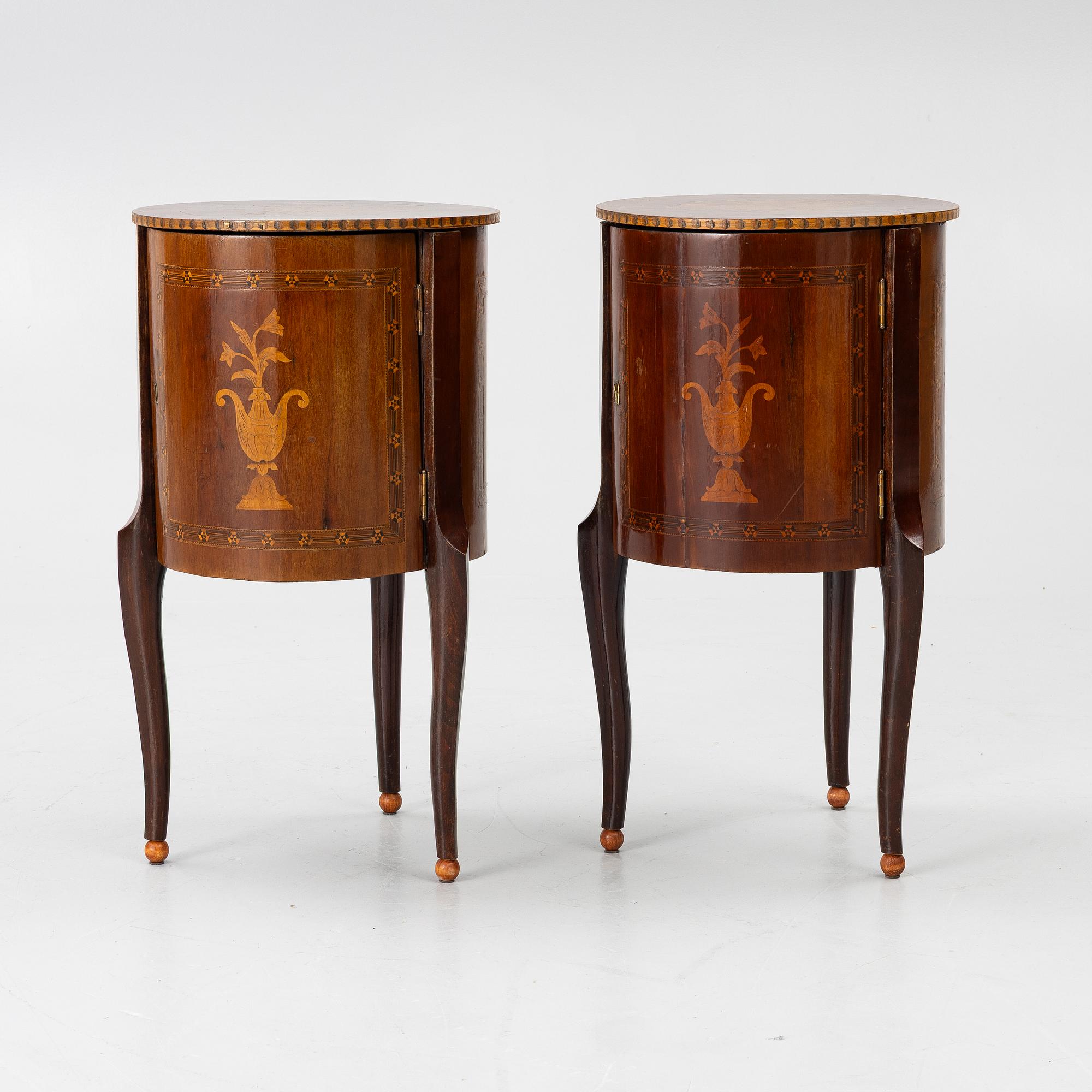 Cabinets, a pair, Louis XVI style, 20th century.