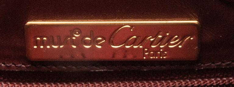 Cartier, Must de Cartier Line Burgundy, väska, 1980-tal.