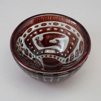 an Ariel glass bowl signed by Edvin ÖhrströM.