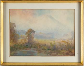 YAMADA BASKE, watrercolour, signed and dated 1921.