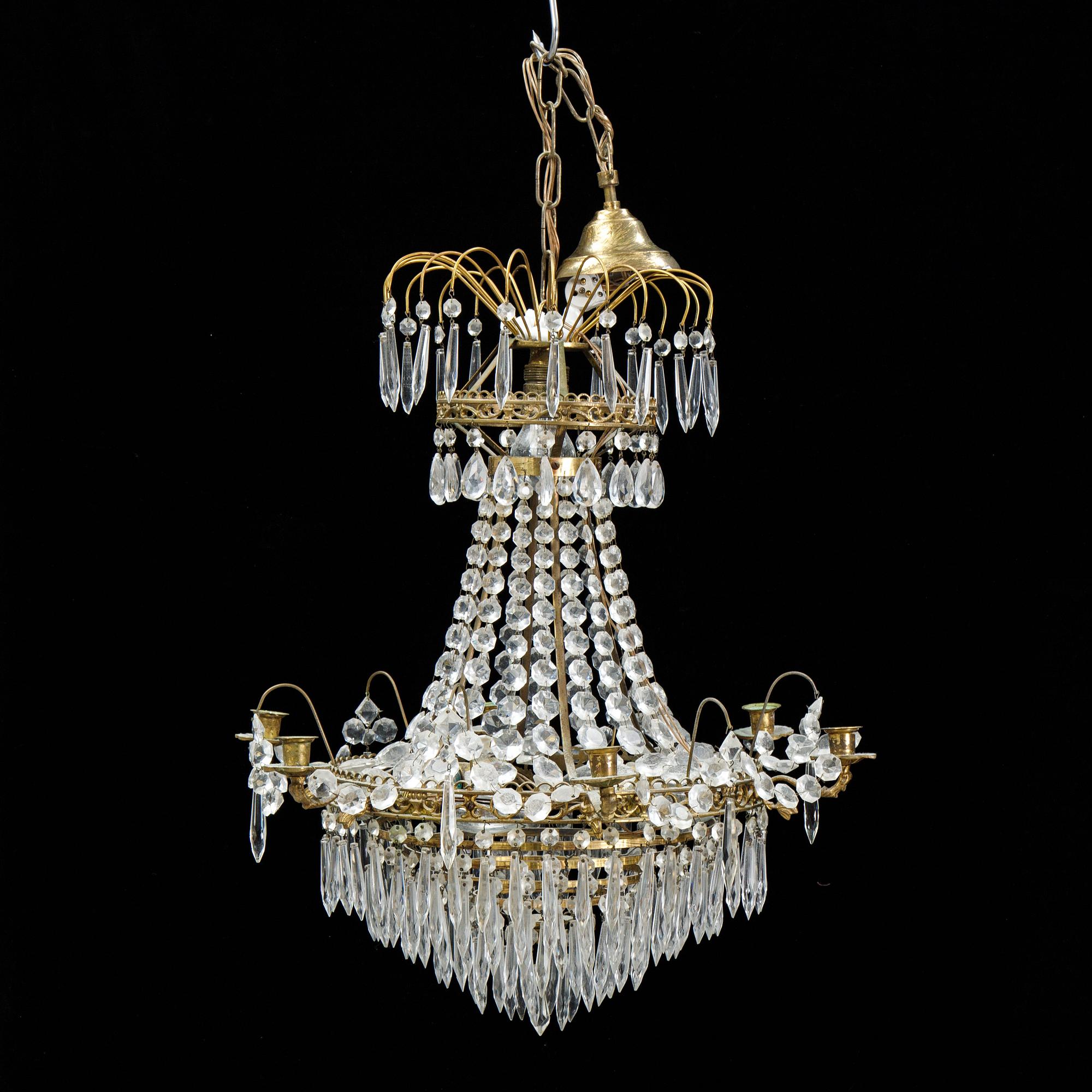 A Gustavian style chandelier, 20th Century.