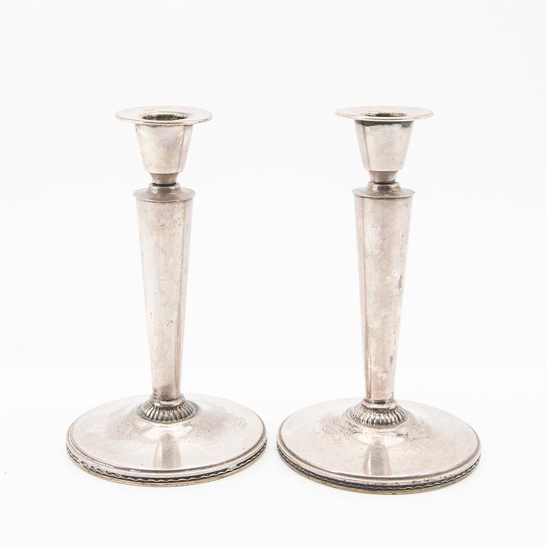 Eric Råström, Candelsticks, a pair, silver, CG Råström, Stockholm 1965.