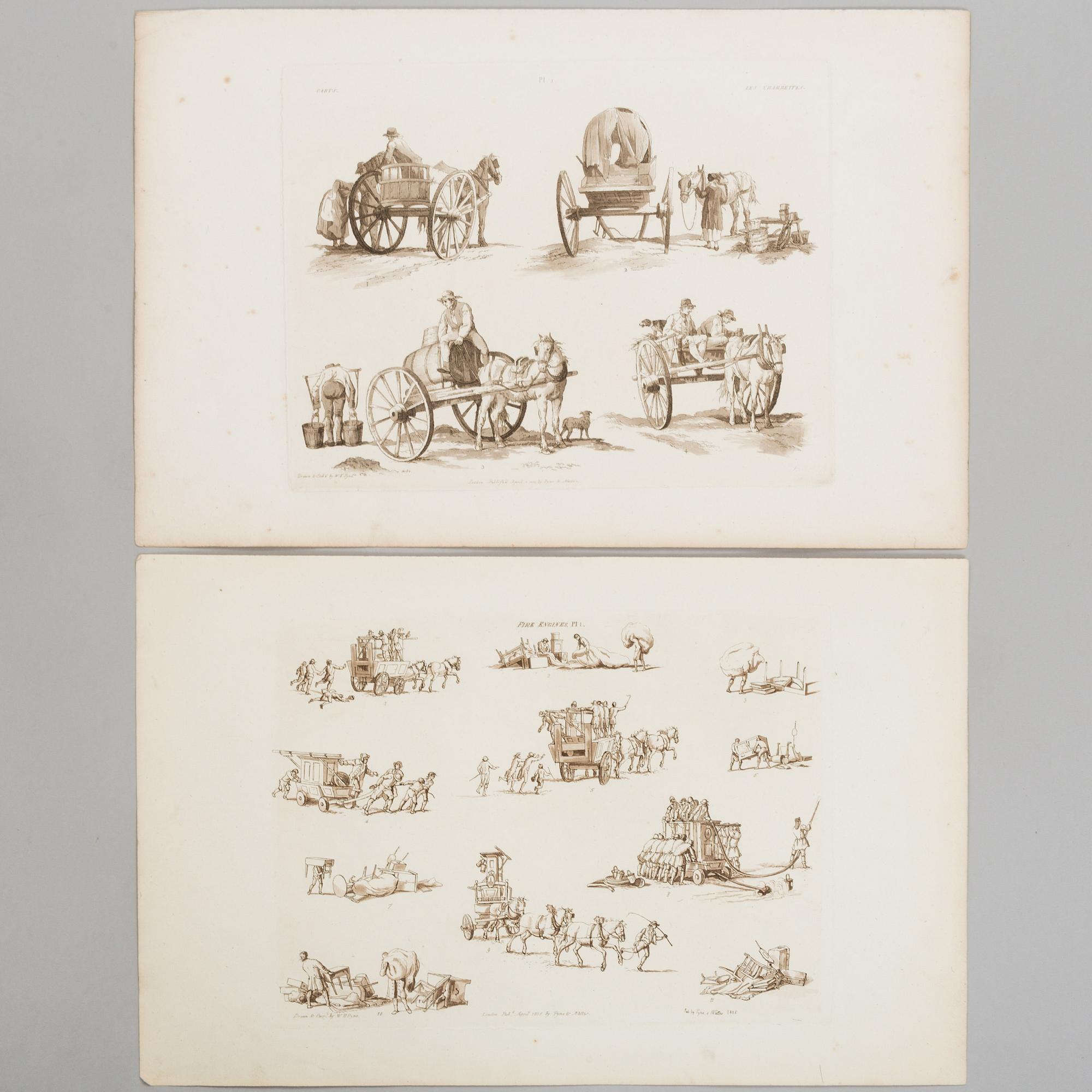 WILLIAM HENRY PYNE, after, 20 etchings, early 19th century.