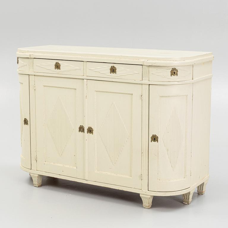 A Gustavian style sideboard, around 1900.