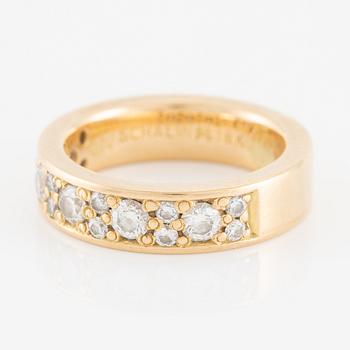 Ring, half eternity, Schalins, 18K gold with brilliant-cut diamonds.