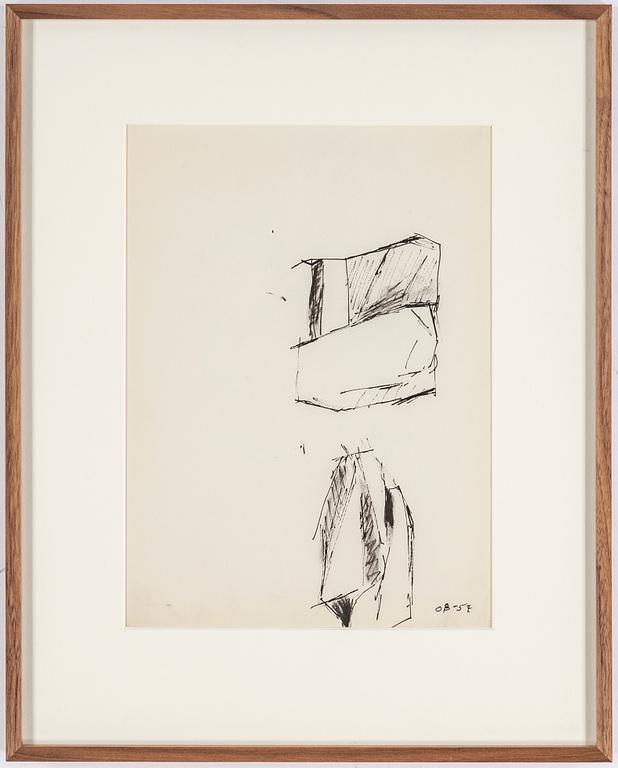 OLLE BONNIÉR, ink on paper, signed and dated -57.