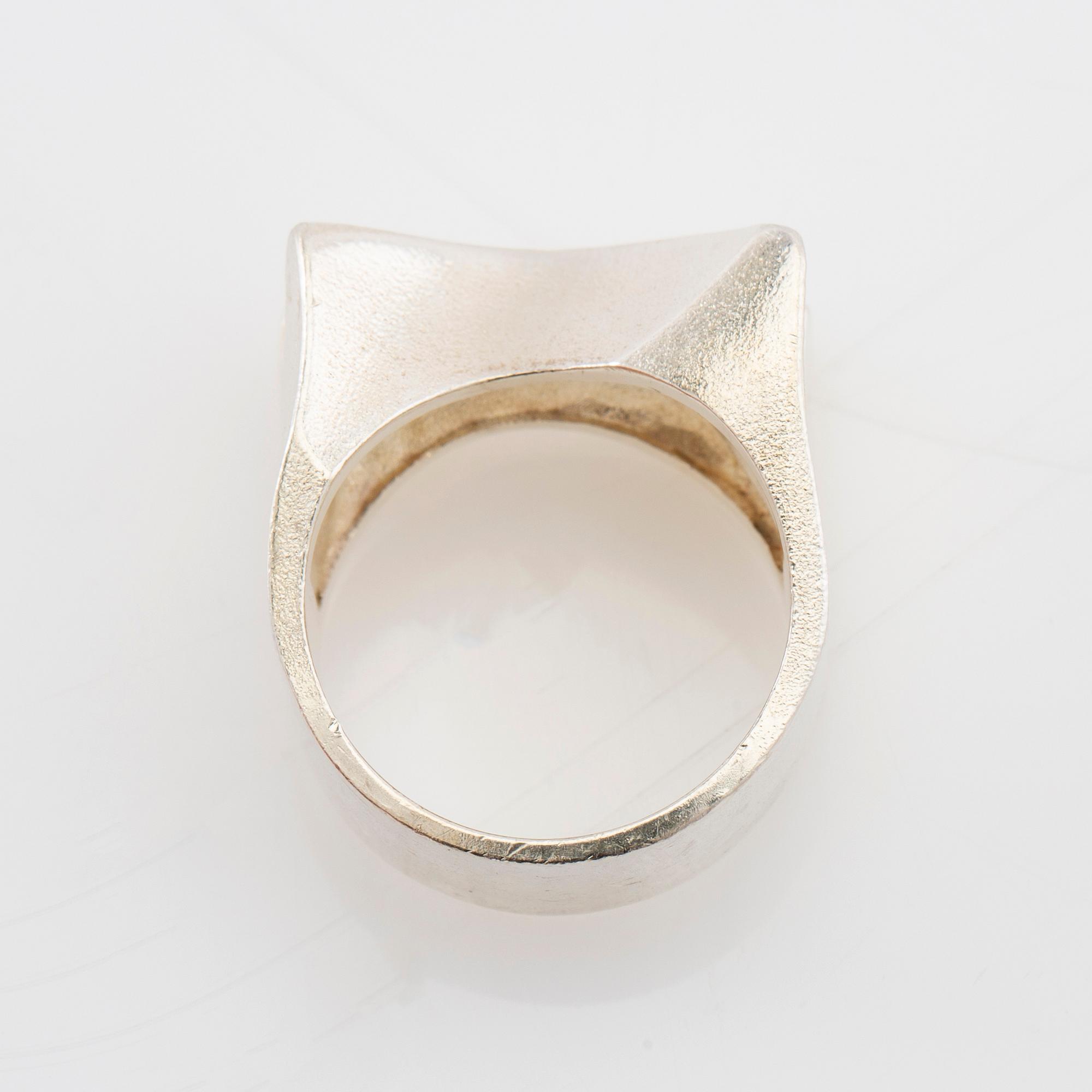 Björn Weckström, ring "Sirene" sterlingsilver, Lapponia 1978.