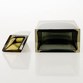 KAJ FRANCK, Two glass vases, signed. Nuutajärvi, Finland 1960s.