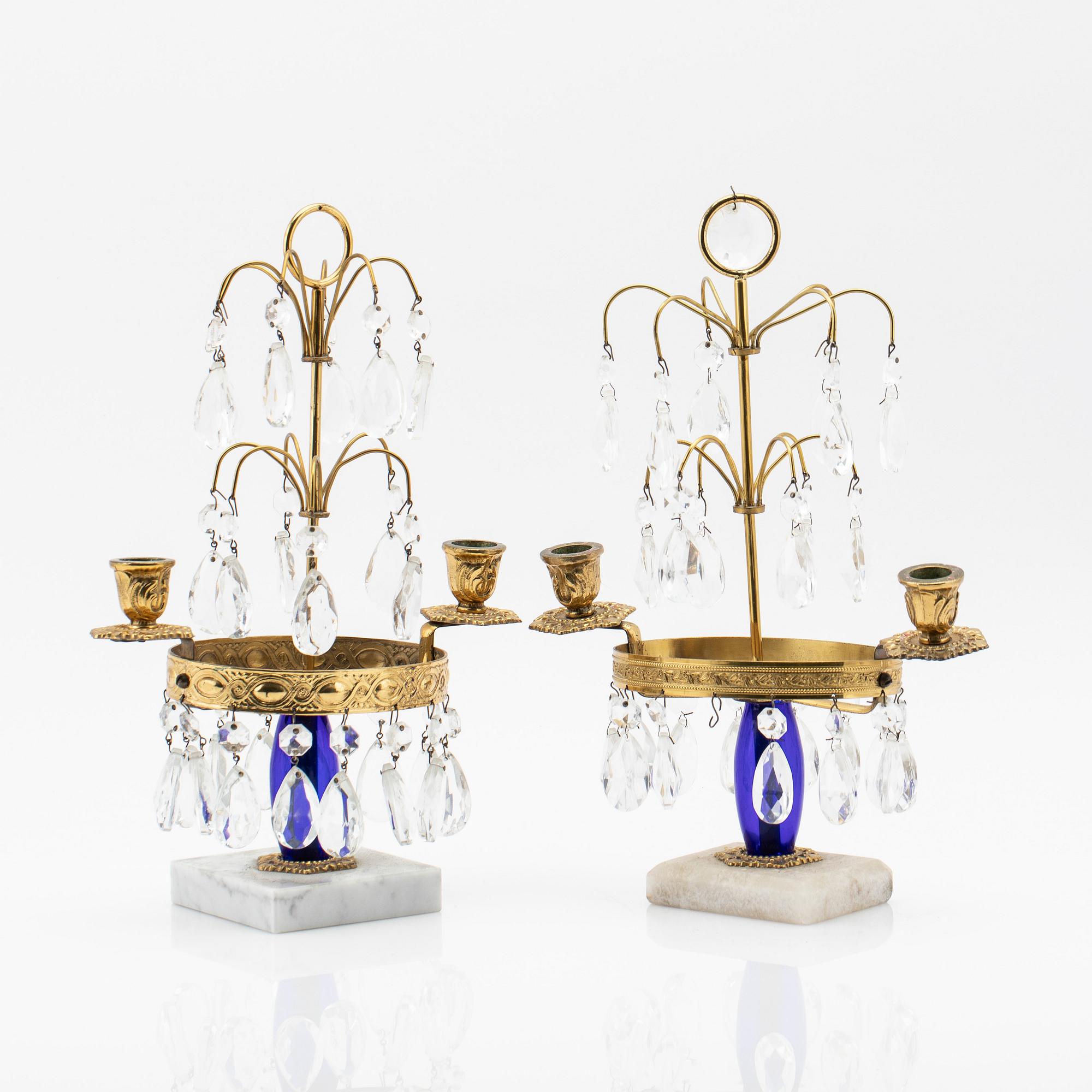 Table lamps, a pair 20th century.