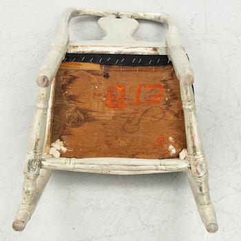 A set of five similar chairs, late 18th century.